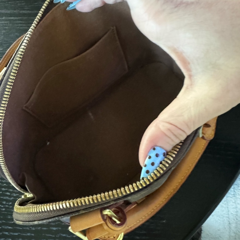 Louis Vuitton Monogram Mini Alma Satchel in Brown and Tan - Picture 5 of 9